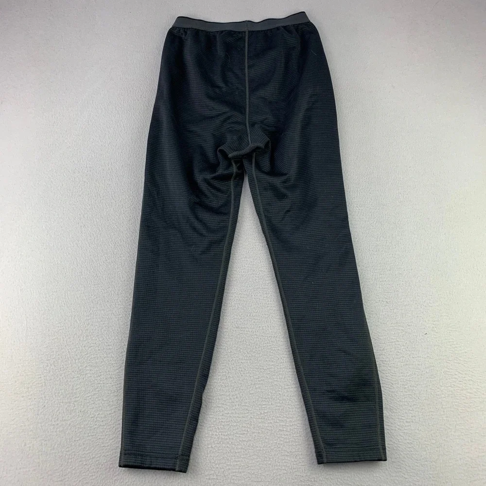 REI Midweight Base Layer Bottoms Mens S Gray Grid Fleece Thermal Pants
